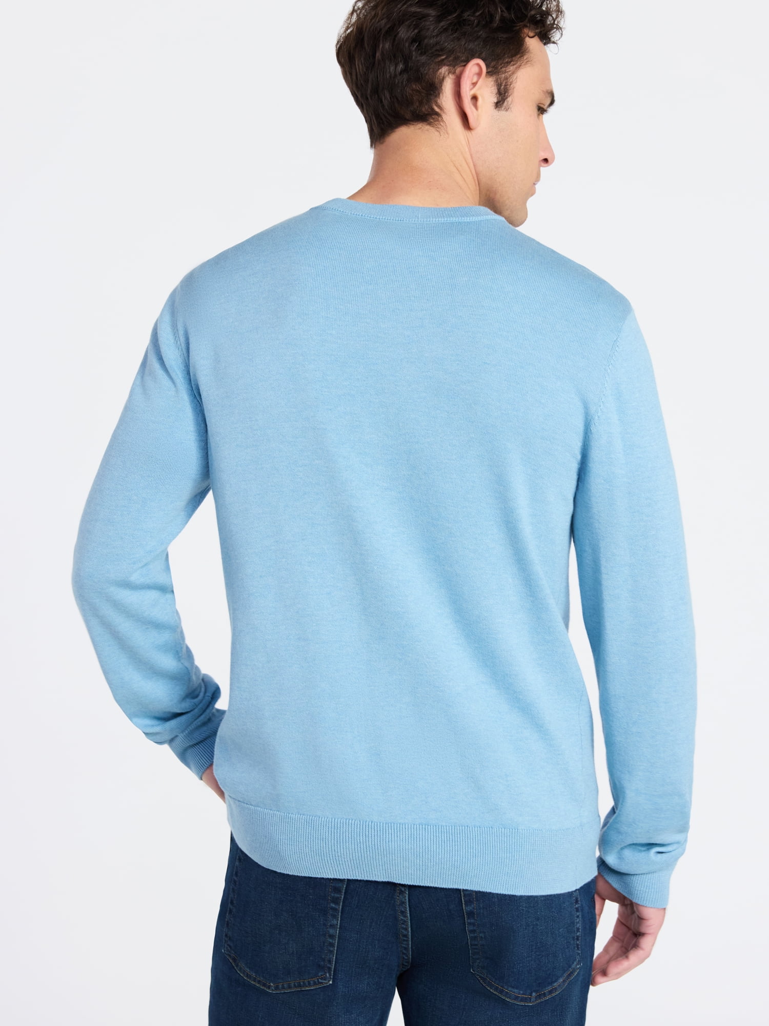 George Men's & Big Men's Relaxed Fit Lightweight Crewneck Sweater, Sizes XS-3XL
