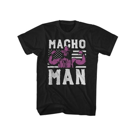 Macho Man Icons American Hero Adult Short Sleeve T