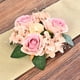 thumbnail image 4 of Lunxisen 3 Pcs Valentines Red Roses Candle Rings Wreaths Artificial Flowers Wedding Centerpieces Candle Holder with Green Leaves for Engagement Farmhouse Party, 4 of 8