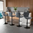 thumbnail image 6 of Hawsaiy Modern Bar Stools Set of 1, Adjustable Faux Leather Upholstered Swivel Bar Stools, Counter Height Bar Chairs with Back for Kitchen Island, Dark Gray, 6 of 10