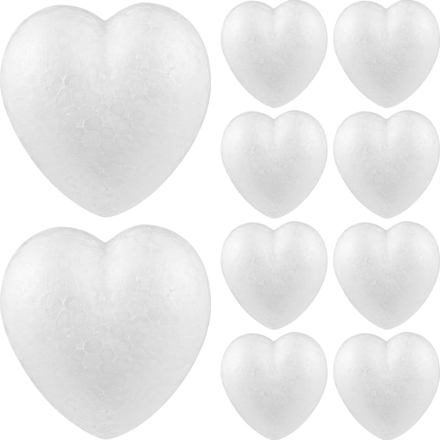 Miangastore 10 Pcs Décorations en Mousse en Forme de Cœur pour Bricolage, Modélisation, Décorations de Mariage