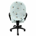 thumbnail image 3 of Tropical Office Chair Slipcover, Summer Exotic Strelitzia Bird of Paradise Pastel Colored Repetition, Protective Stretch Decorative Fabric Cover, Standard Size, Pale Blue and Multicolor, by Ambesonne, 3 of 5