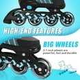 thumbnail image 4 of SubSun Inline Skates for Adults Men Women Adjustable Aggressive Durable Roller Blades with Giant Wheels Teal L, 4 of 7