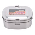 thumbnail image 1 of Abbracc Stainless Steel Bento Lunch Box Dinner Food Container Double Layer M, 1 of 9