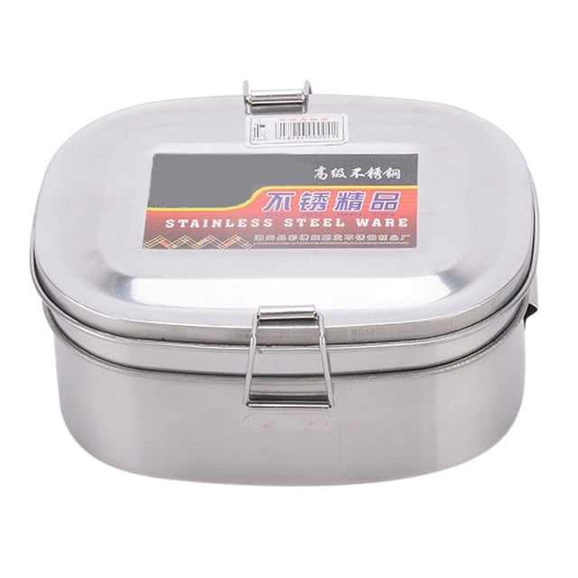 Abbracc Stainless Steel Bento Lunch Box Dinner Food Container Double Layer M