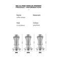 thumbnail image 7 of 58Mm Espresso Tamper, Premium Tools Tamper with Spring, Stainless Steel Flat Bottom Black, 7 of 7