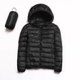 thumbnail image 2 of GEWSEY Women's Hooded Packable Ultra Light Weight Short Down Jacket (Black, 4XL), 2 of 6