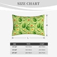 thumbnail image 4 of Gukieu Green Avocado Print Plush Pillow Cover, Hidden Zipper Pillow Protector without Pillow Core, Suitable for Bedroom, Office, Car Decoration-16"x24", 4 of 6