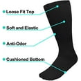 thumbnail image 5 of Goyoma Diabetic Socks Men's & Women Crew Style Physicians Approved Socks, 3/6/9/12 Pairs, Size 9-15 (Black), 5 of 8