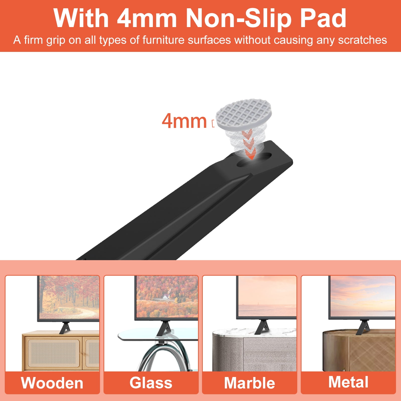 Stand for LG TV Legs Replacement, Only for LG 70" 75" 82" 86" TV Models We List, for 70UP8070 70UQ7070ZUD 70UQ7590PUB 70UQ8000 75UP8070 75UQ8000 82UP8770 86UP8770 86UQ8000 86UQ7070 86UQ7590