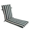 Chaise Cushion - Green/beige Stripe
