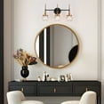 thumbnail image 6 of LNC Modern 3-Light Black and Gold Vanity Light with Globe Glass, 22-Inch Bathroom Fixture, 6 of 16