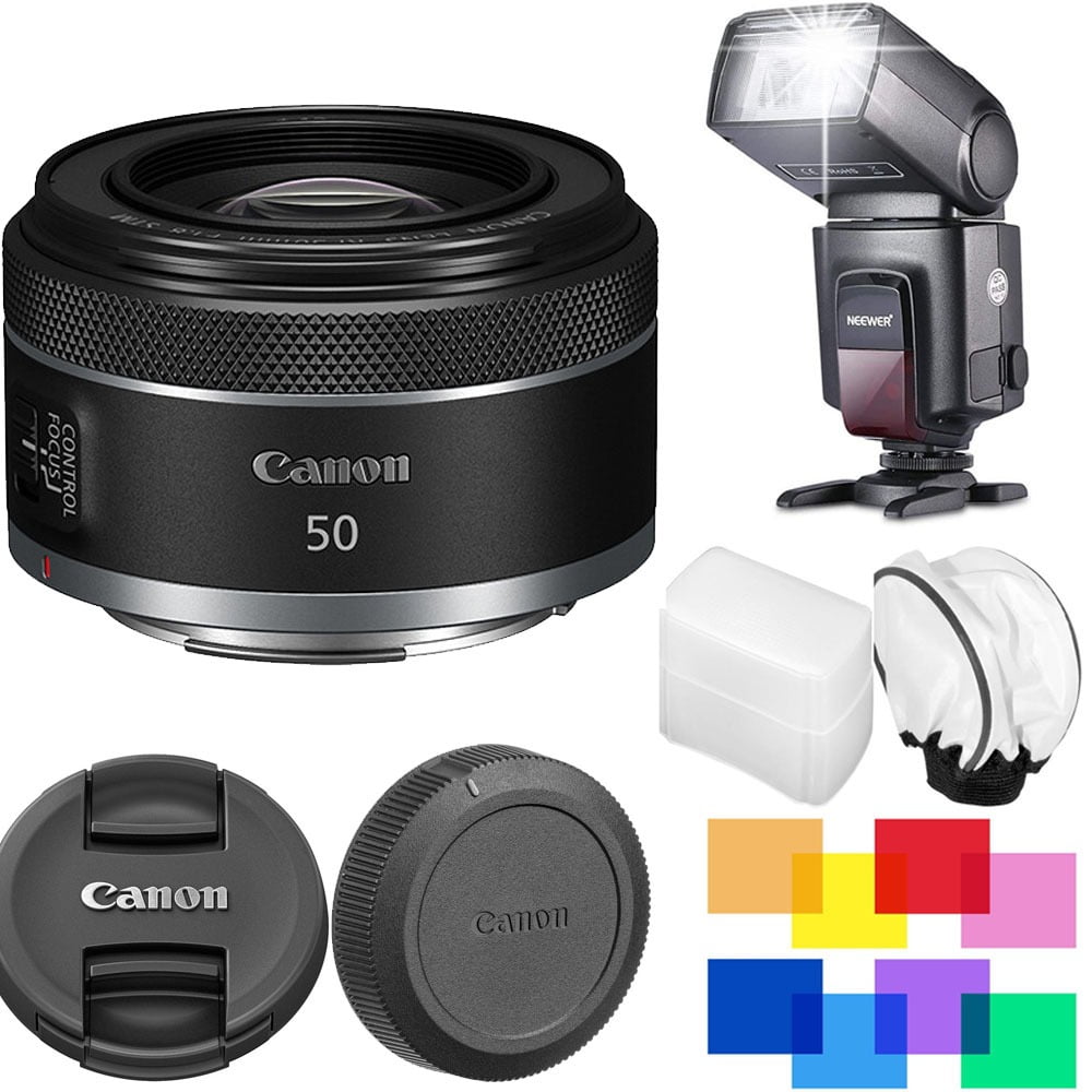 Canon RF 50mm f/1.8 STM Lens Essential Flash Kit