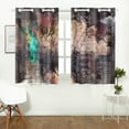 thumbnail image 2 of MKHERT Abstract Art Liberty Statue Window Curtains Kitchen Curtain Room Bedroom Drapes Curtains 26x39 inch, 2 Piece, 2 of 3