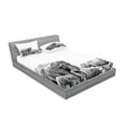 thumbnail image 2 of Ambesonne Black White Fitted Sheet & Pillow Sham Set, Savannah Animals Sketch, Full, White and Black, 2 of 2