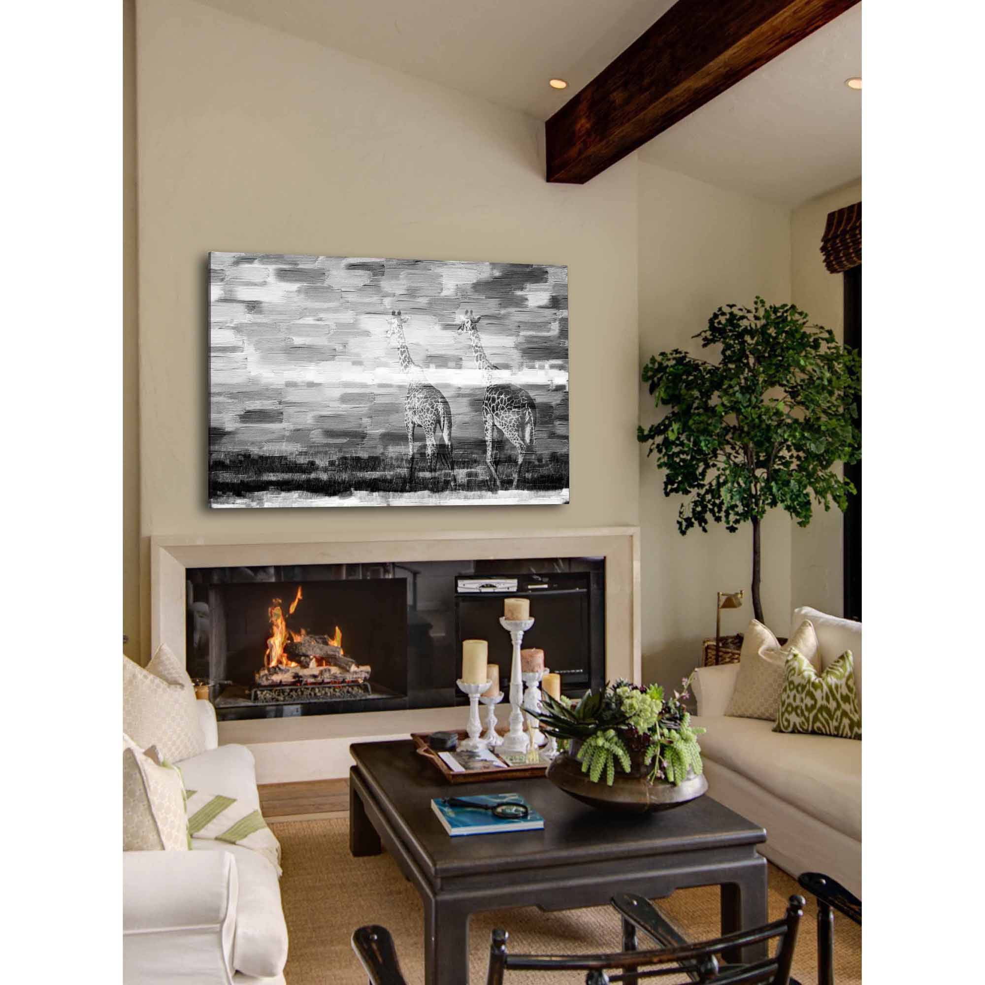 Parvez Taj "Giraffes" Print on Canvas