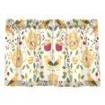 thumbnail image 7 of Yayeee Kitchen Curtains Tier Pair Light Filtering 27"x24" Rod Pocket Short Cafe Window Panel, Birds Tea Time, 7 of 7
