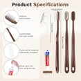 thumbnail image 4 of Disposable toothbrush with toothpaste, travel toothbrush set, individually packaged, brown, with dental floss pick, suitable for hotels, homes, camping, travel (100 pack), 4 of 4