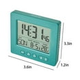 thumbnail image 3 of Latrodar Digital Alarm Clock With Background Lighting LCD Budget-Friendly Smart Clock Calendar Green Home Decor, 3 of 5