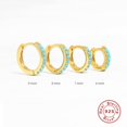 thumbnail image 1 of Aide-pendientes de tuerca redondos circulares de circón transparente para mujer, Plata de Ley 925, para fiesta, boda, hueso del oído, hebilla, abalorio, joyería Tan Jianjun unisex, 1 of 2