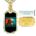 thumbnail image 3 of Trucker Dad Normal Dad Swivel Keychain Dog Tag Stainless Steel or 18k Gold, 3 of 10