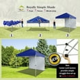 thumbnail image 2 of CROWN SHADES 8x8 Pop Up Canopy with 1 Side Wall One Push Setup Easy Outdoor Sun Shade for Events Parties Camping Navy Blue, 2 of 6