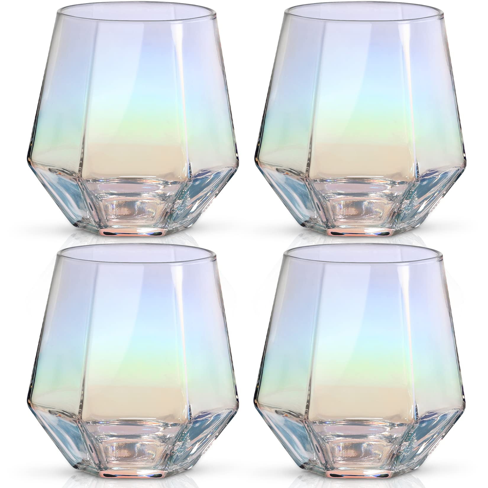 GLASKEY Crystal Stemless Wine Glasses Set of 4,Clear Wine Cups for Red and  White Wine Drinking Water…See more GLASKEY Crystal Stemless Wine Glasses