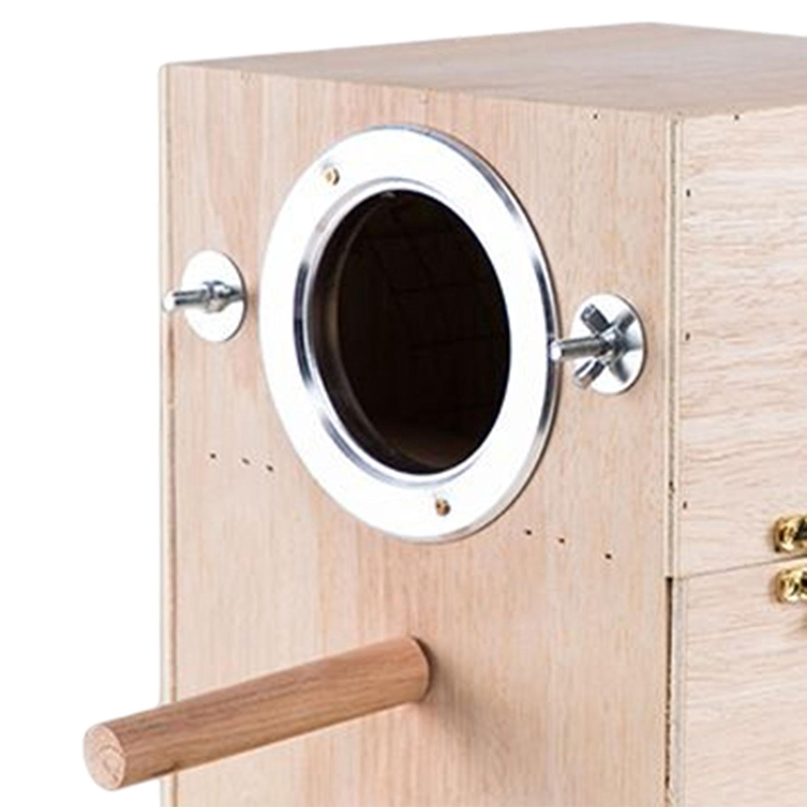 Parrot Breeding Box Bird House Parakeet Hatching Cage for Budgie Right Hanging