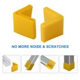 thumbnail image 5 of 20 Pcs Yellow Soft PVC Angle Iron Foot L Shape Edge Leg Cover 45mm x 45mm, 5 of 7
