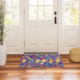 thumbnail image 3 of Yayeee Doormat for Indoor Entrance 32" x 20" Non Slippery Floor Rug, Yellow Wavy Plaid, 3 of 8