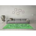 thumbnail image 3 of Ahgly Company Indoor Square Abstract Emerald Green Modern Area Rugs, 6' Square, 3 of 4