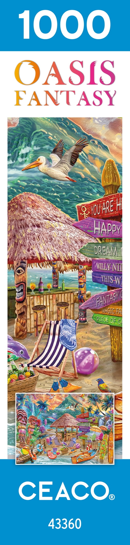 Ceaco - Ocean Magic - Steve Sundram - Oasis Fantasy - 1000pc Piece Interlocking Jigsaw Puzzle