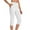 White, variant on AherBiu Capri Pants for Women Stretch Slim Fitted High Waisted Yoga Capris with Pockets 3/4 Length