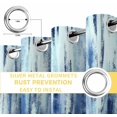 thumbnail image 6 of Navy Blue Vintage Blackout Curtains for Bedroom/Living Room, Thermal Insulated Kitchen Curtains, Stripes Painting Retro Abstract Art Grommet Darkening Window Treatment Drapes 52"x84"x2, 6 of 8