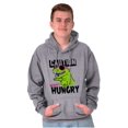 thumbnail image 4 of Caution Cool Dinosaur Always Hungry Hoodie Sweatshirt Women Men Brisco Brands S, 4 of 6