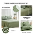 thumbnail image 5 of Flymme Tufted Boho Comforter Set with Sheet,7 Pieces Sage Green Queen Bed in a Bag Simply Shabby Chic Bedding Green Bed Sets for Women Man, 5 of 8