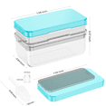 thumbnail image 4 of KINGTACK Ice Cube Tray, Ice Trays for Freezer, Ice Cube Tray With Lid and Bin, Making 56 pcs Ice Cubes, Chilling Cocktail, Whiskey, Coffee, with 2 trays, Ice Container, Scoop&Cover, BPA Free, 4 of 10