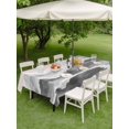 thumbnail image 5 of Gray Waves Coastal Outdoor Tablecloth with Umbrella Hole, Grey Ombre Summer Beach Oceans Spillproof Waterproof Outdoor Table Cover, Patio Tablecloths for Party Picnic Camping, Rectangle 54"x80", 5 of 9