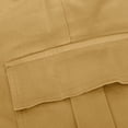 thumbnail image 4 of VOONCAS Women's 100% Polyester Cargo Pants - Yellow, Size S, Lightweight Wrinkle Resistant, Tapered Leg with Multiple Pockets, Casual Daily/Outdoor, 4 of 7