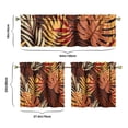 thumbnail image 6 of Floral Palm Leaves Kitchen Curtains Set 27.5x24 Inch, Polyester 3 Piece Window Drapes for Café, Laundry, or Bathroom, 6 of 6