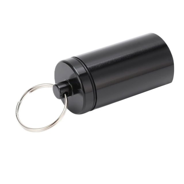 Keychain Pill Holder, Aluminum Alloy Portable Pill Container for Outdoor Camping Hiking