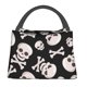 thumbnail image 1 of Fotbe black white Skull bone Bolsa Térmica Portátil con Estampado, Bolsa de Entrega de Alimentos Aislada, Bolsa Reutilizable de Gran Capacidad para Comidas y Supermercado, 1 of 6