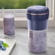 thumbnail image 5 of Vaso de exprimidor portátil - Batidora personal de 450 ml con 6 cuchillas de acero inoxidable, recargable USB de 40W, azul/verde/blanco/rosa, 5 of 6