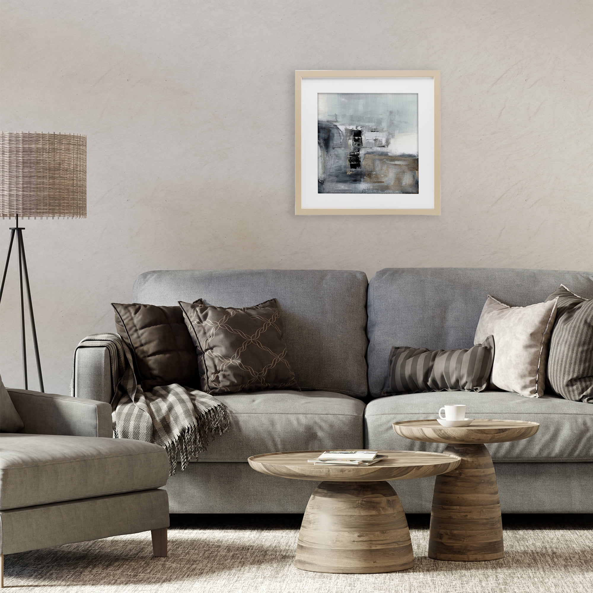 Stupell Industries Still Waters Monochrome Abstraction Birch Framed Print Under Glass, design by Susan Jill
