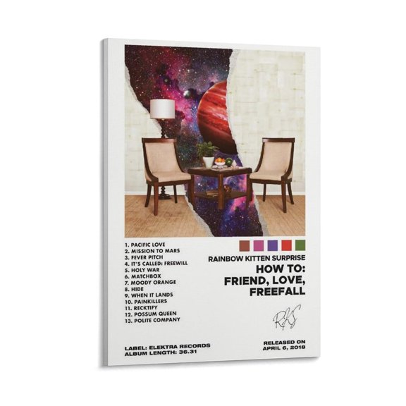 Rainbow Kitten Surprise How To Friend, Love, Freefall Poster Canvas Poster Wall Decorative Art Painting Living Room Bedroom Decoration Gift