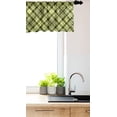 thumbnail image 3 of Ambesonne Green and Brown Window Valance, Diagonal Tartan, 54" X 18", Fern Green Brown, 3 of 3