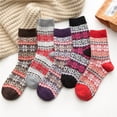 thumbnail image 1 of 10 pares de calcetines de lana, calcetines térmicos para mujer, calcetines cálidos de invierno para mujer, calcetines de punto gruesos, calcetines de invierno para mujer, coloridos, 1 of 5