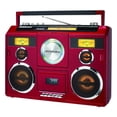 thumbnail image 1 of Estación de Sonido Estéreo Boombox Rojo con Bluetooth y Grabadora de Casete, 1 of 6