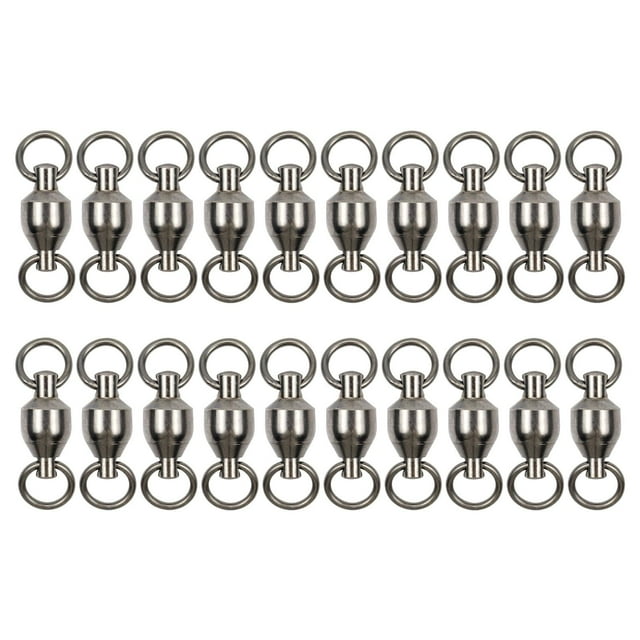 20 Pièces Pivotantes avec Anneaux Pleins Petits Connecteurs Réutilisables Crochet de Pêche Roulement à Billes en Cuivre Pivotants Accessoires de Pêche 1.8cm