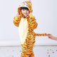 thumbnail image 3 of Autumn and winter skull flannel men and women children animal chipmunk cartoon one-piece pajamas home clothes Stitch bat 色\tStich Blue 130, 3 of 5